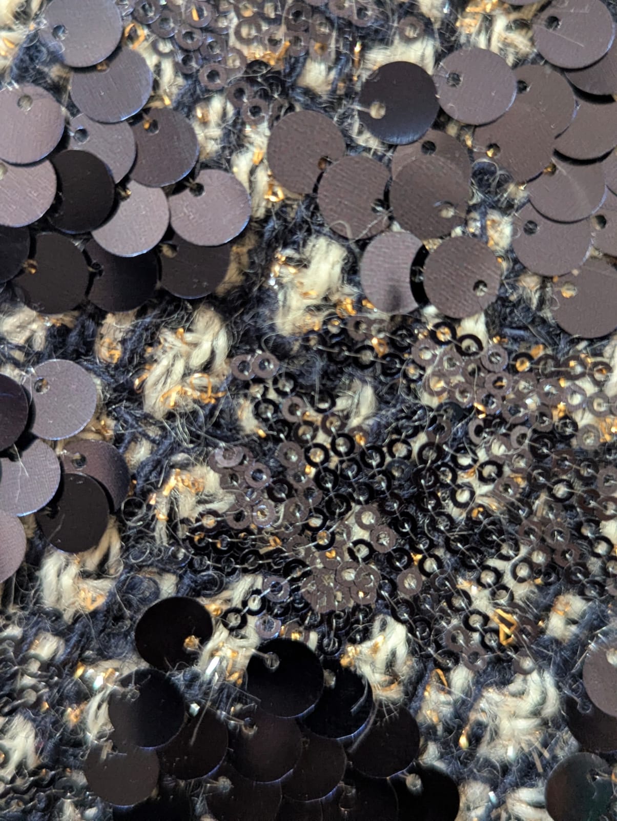 Sequined Tweed Fabric